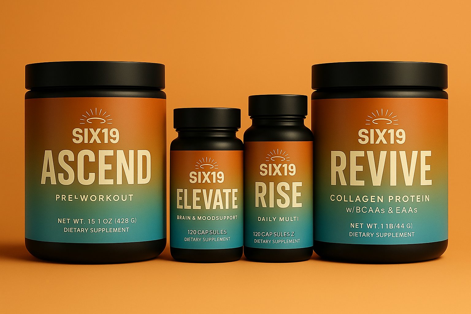 Six19 Labs Product Line: Ascend, Elevate, Rise, Revive